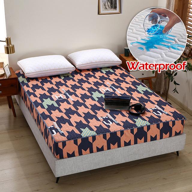 

Водонепроницаемая простыня с рисунком из мультфильма, покрывало на резинке с нескользящей простыней для кровати размера «king size» 90x200