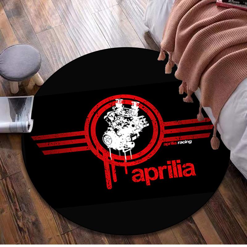 1Pc Aprilia racing Circular Print Rug - home decoration Carpet For Living Room Bedroom Flooring Computer Chair Area Rug