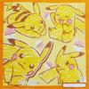 Bambina Co., Ltd. Pokemon Pikachu Napkin Set of 2 Lunch Cloths, Crayon Pattern, Pocket Monsters