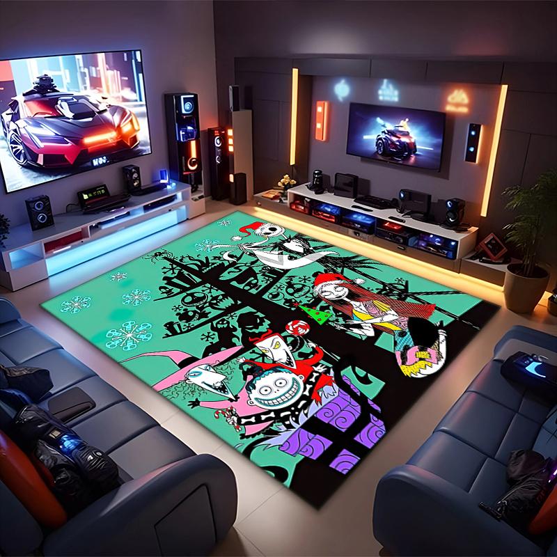 1PC The Nightmare Before Christmas Rug - home decoration Carpet For Living Room Bedroom Flooring Computer Chair Area Rug