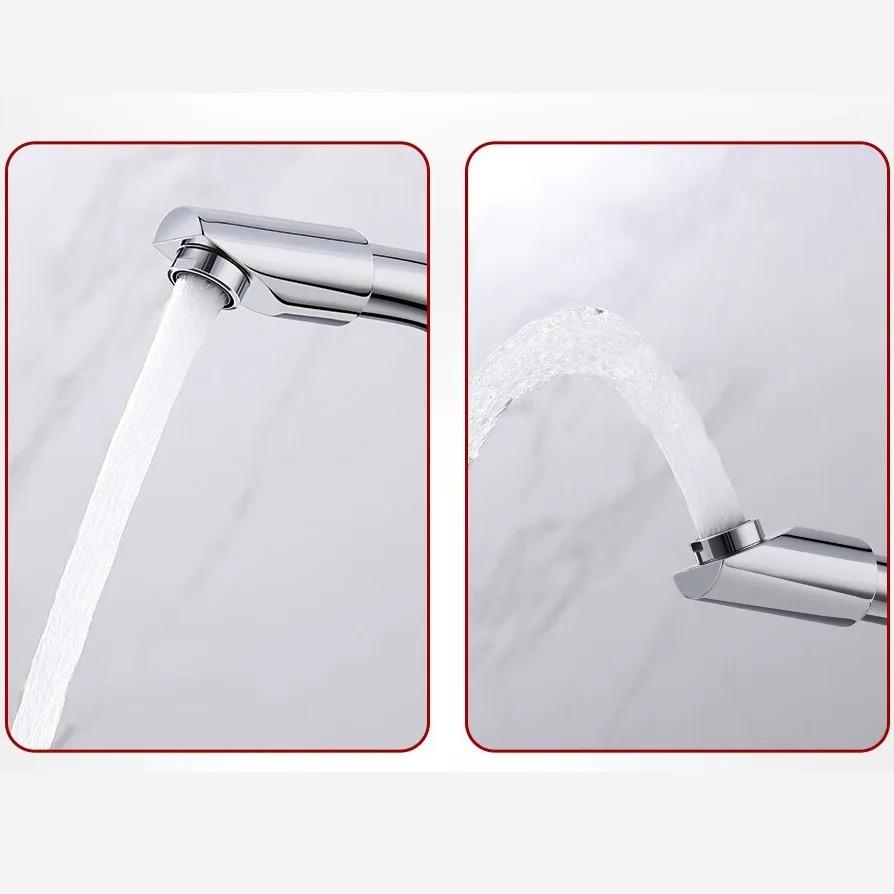 360° Rotating Basin Faucet Kitchen And Bathroom Dual-use Hot and Cold Water Splash-proof Faucet