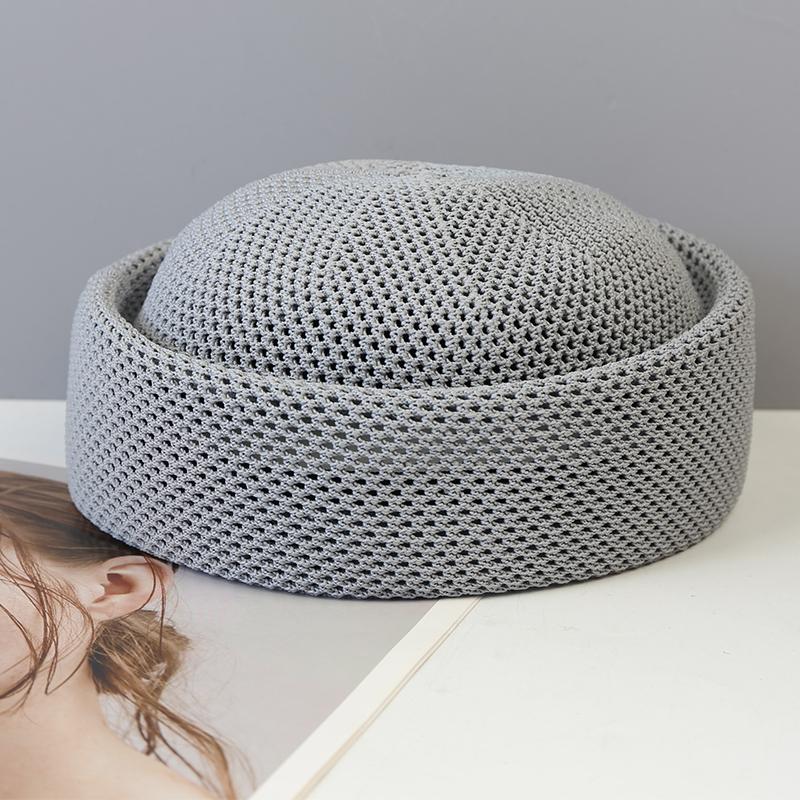 

Summer Mesh Outdoor Breathable Beret for Women Taqiyah Kufi Hard Pink Berets Caps Elegant Sun Hat Wholesale One Size серый