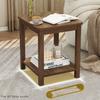 Mesa Auxiliar Simple para Sofá de Salón, Mesa de Centro de Esquina para Balcón, Mesa Auxiliar Cuadrada Pequeña para Mesita de Noche, Mesas de Salón, Mueble con Gabinete