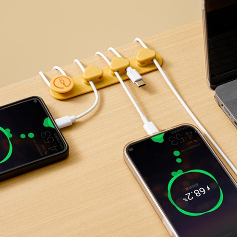 Kablo Düzenleyici Yönetimi Kablo Tutucu Esnek Usb Kablo Sarıcı Düzenli Silikon Klipsler Fare Klavye Kulaklık Koruyucu