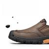 Hand Stitched Male's Leather Hiking Boots Outdoor Sneakers Walking Shoes Antiskid Travel Trainers Men's Slip On Shoes