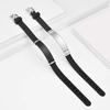 Silicone Strap Sport Wristband Stainless Steel Couple Bangle Men's Bracelet  Jewelry Accessories