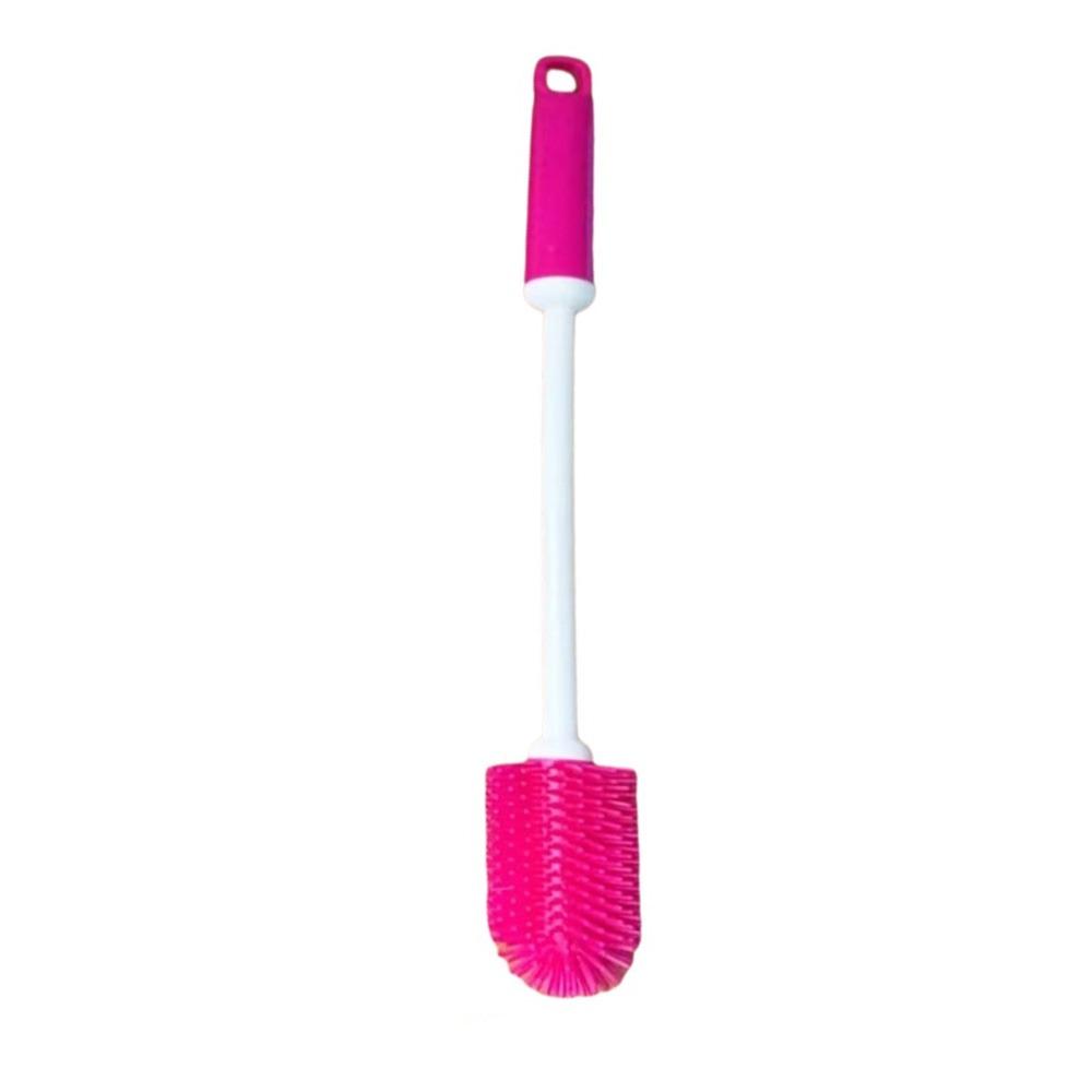 Eco-Friendly Feeding Bottle Brushes Long Handle Silicone Cup Brush Bottle Cleaning Brush  Cups красный