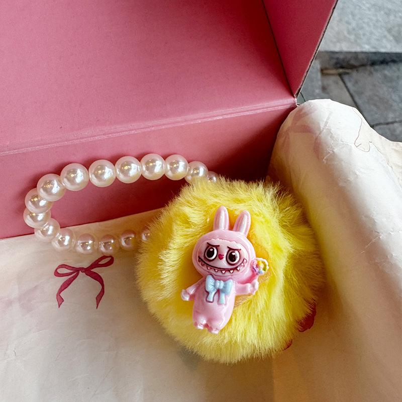 Soft Cute Hairball Bunny Cute Plush Doll Keychain Girl Girlfriend Cartoon Creative Bag Pendant Jewelry