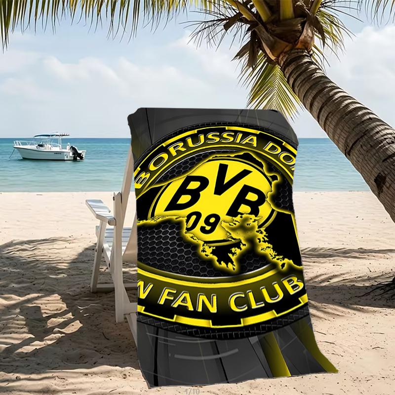Beach Towel with Borussia Dortmund Pattern - Soft,absorbent,machine Washable Lightweight&Modern,swimming,Travel Essentials
