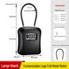 Wall-Mounted Key Lock Box for Temporary Sites with Peephole - No Drill Installation