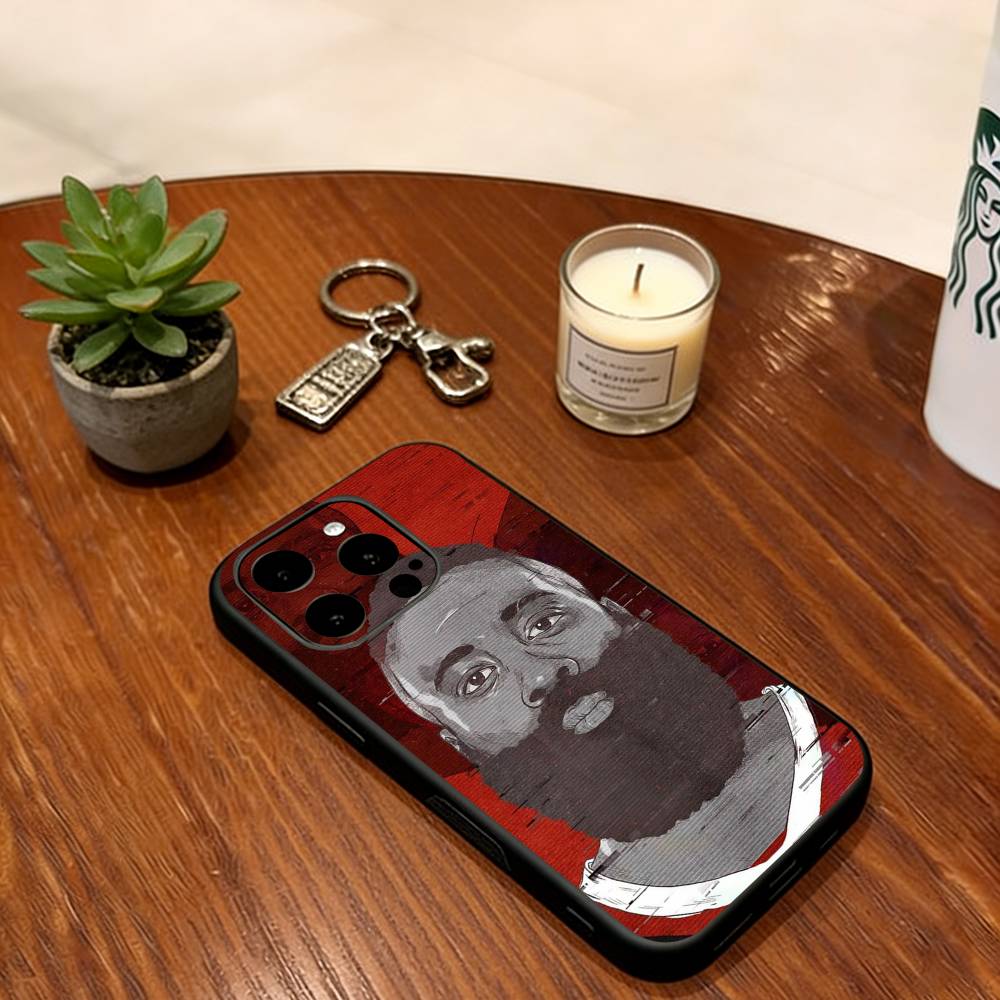 

James Harden Phone Case For iPhone 17, 16,15,14,13,12,11 Plus,Pro Max, Others Soft Silicone Black Cover iPhone17Air