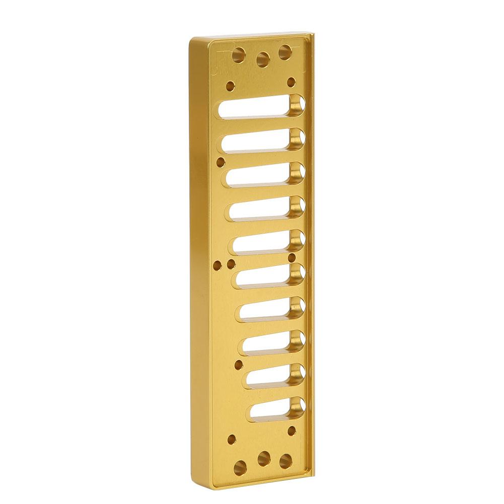 Harmonica Comb 10‑Hole Blues Harp Comb Part for HOHNER SP20 Aluminum Alloy Harmonica AccessoryGold