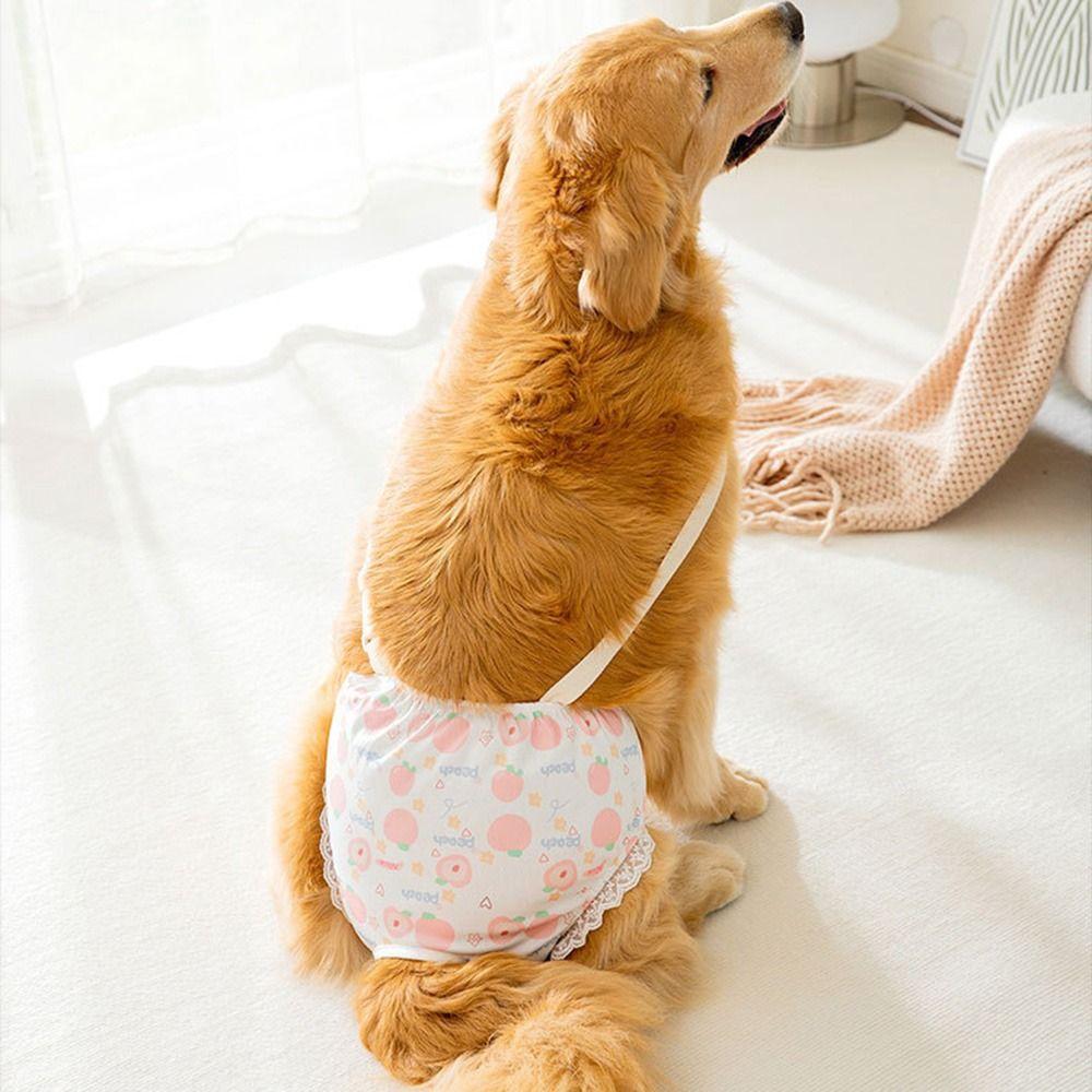 With Straps Female Pet Sanitary Panties Reusable Large Dogs Safety Diapers Pet Underwear Home