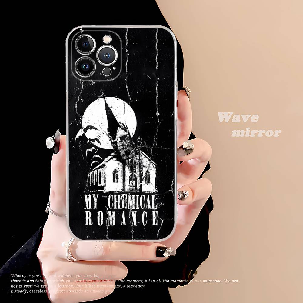 My C-Chemical R-Romance Band Transparent Phone Case For iPhone 16 15 14 13 12 11 Pro Max Plus Soft Cover
