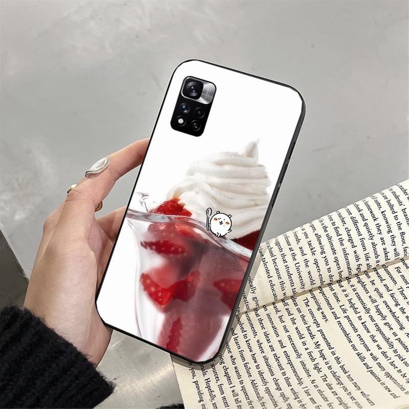 Phone Case For Xiaomi Poco C71 15T 14T Pro Redmi Note 15 14 14 13 Pro Redmi A5 15C 13C Strawberry Cat Cartoon