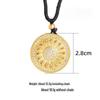 Ancient Gold Sand Eight-Treasure Compass Blessing Necklace - Chinese Retro Copper Alloy Jewelry