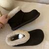 New Styles of Snow Boots, Women's Shoes, Large-head Fleece Anti-slip Shoes, Short Boots