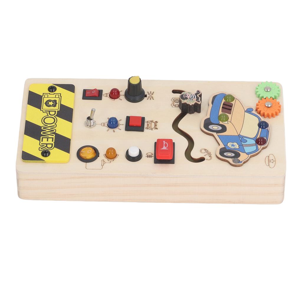 Light Up Switch Board Educational Basswood Hand Eye Coordination LED Light Switch Sensory Board for