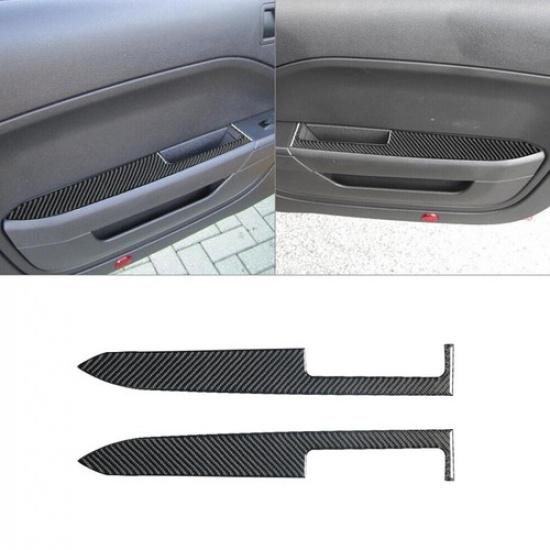 Fits Ford Mustang 2005-2009 Carbon Fiber Interior Door Panel Cover Trim Sticker