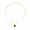 Autumn and winter explosion Maillard tiger's eye stone beaded necklace bracelet high-end agate light luxury retro collarbone chain stacked wear