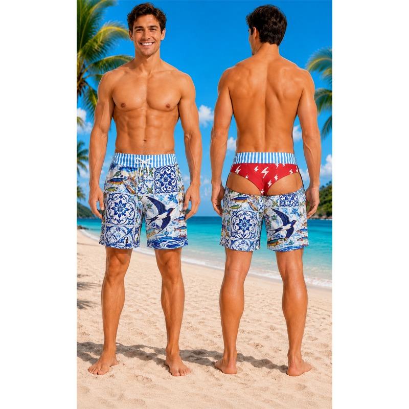 Pantalon de plage motif fesses factices amusant Décontracté 2026 Été Nouveau Homme Impression 3D Short de plage de vacances Cadeau de voyage pour hommes Shorts