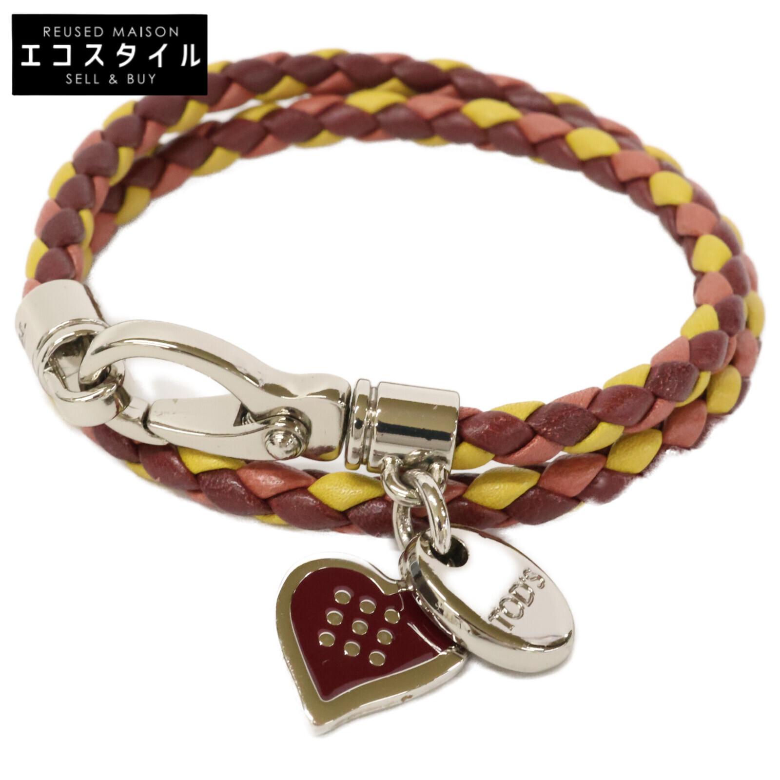 

TOD S [Excellent Condition] XEWB1221200TOP541H My Colors Heart Charm Leather Bracelet M Multicolor / SilverUsed