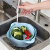 Food Prep Colander Fruit Portable Vegetable Basket Washing Double Layer Multifunctional Draining Snack Basket & Colander Strainer Bowl for