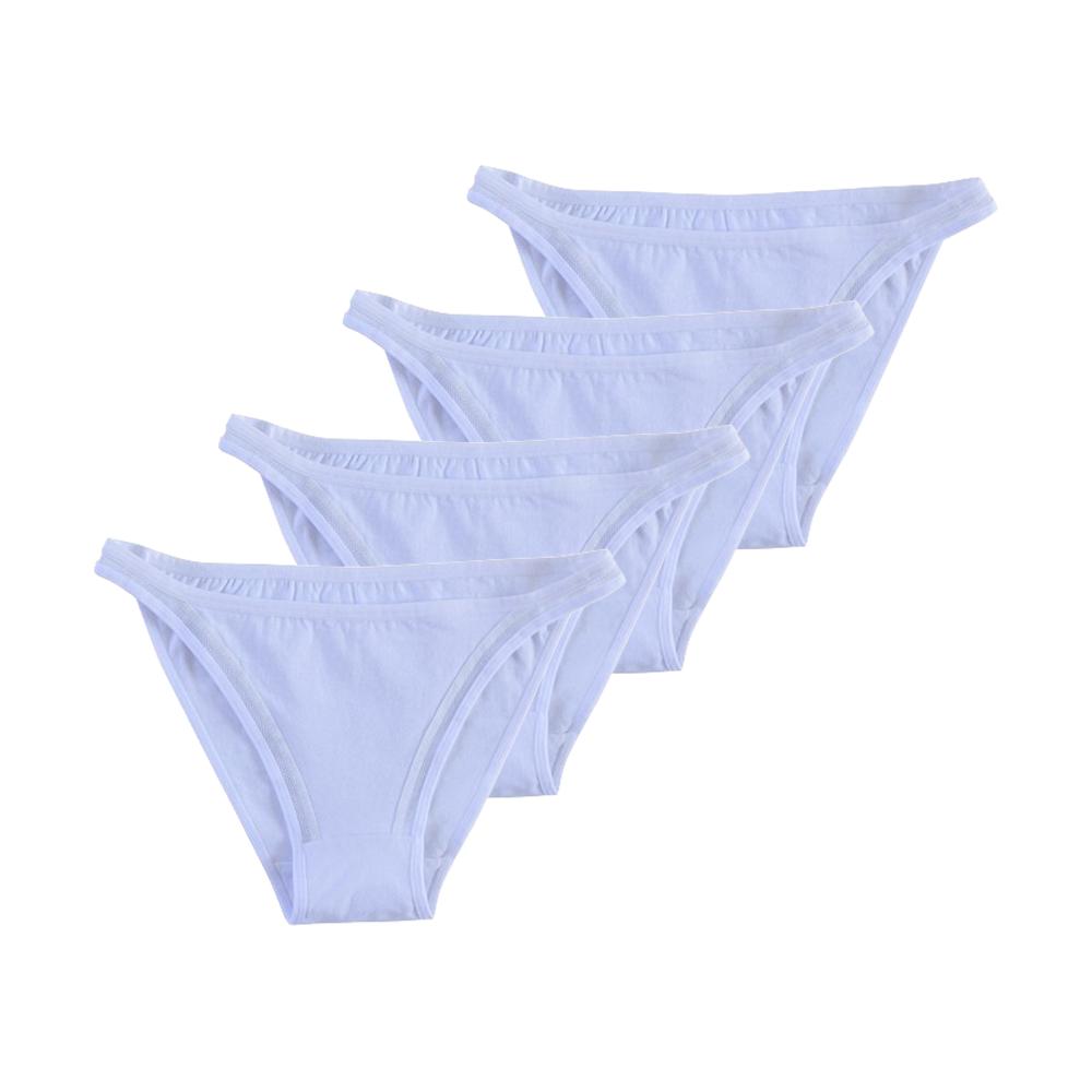 

4 шт. женские сексуальные трусы, нижнее белье, хлопковые трусики, женские дышащие трусы M белый
