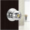 Round Aluminum Alloy Door Knob Lock Set Rotation Knobset with Key Metal Handle for Home Bathroom Bedroom
