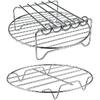Stojak do frytkownicy powietrznej XL Zestaw akcesoriów do frytkownicy powietrznej 2 szt., Stojak dwuwarstwowy ze szpikulcem, Układany metalowy uchwyt