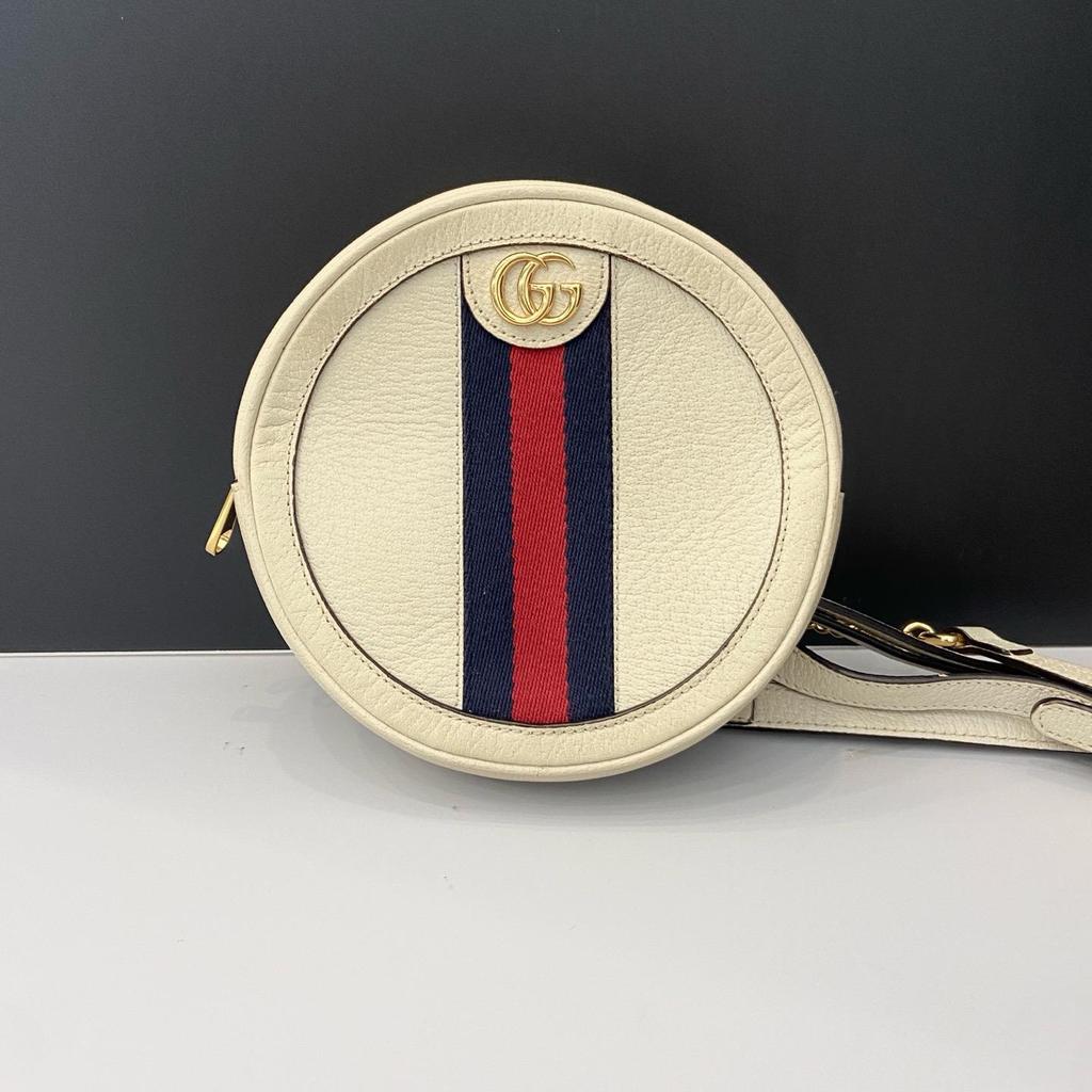 [Pre-Owned] Ophidia Double G Logo Stripe Fabric Mini Backpack - Very Good #W7BSB7