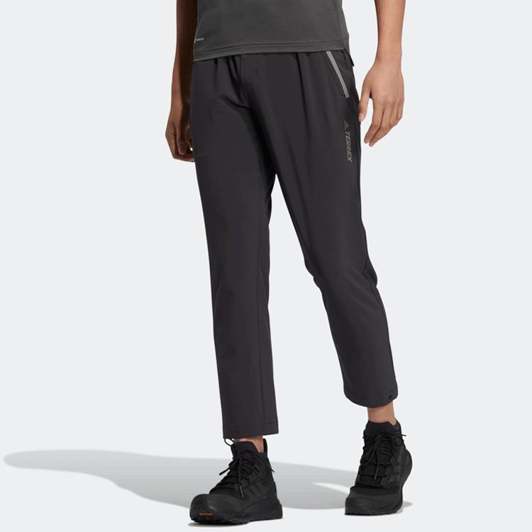 Adidas Terrex TX Stretch Pa Logo Print Outdoor Sports Pants Men Bottoms Black HS6805