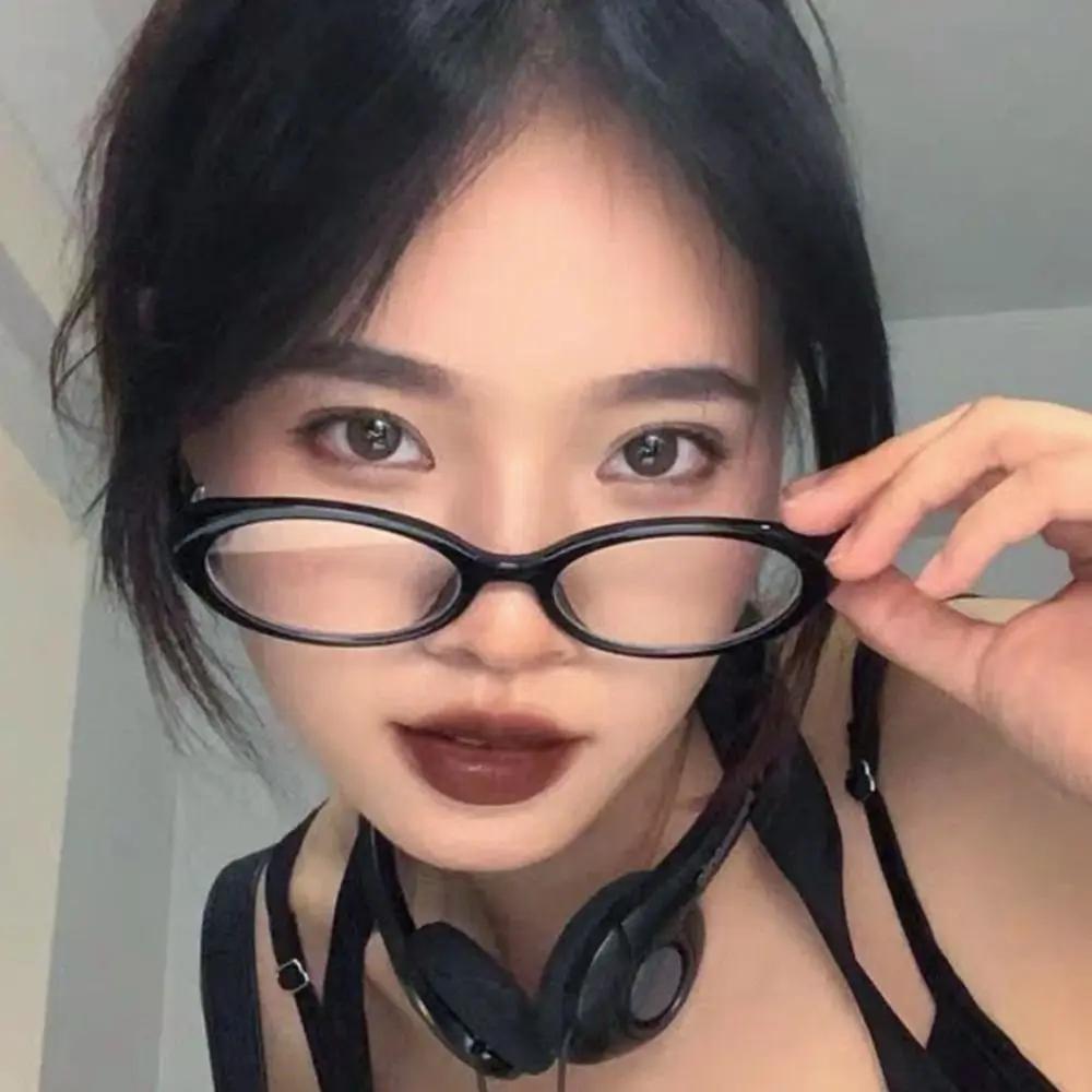 Fashion Unisex Vintage Small Oval Anti-Blue Light Glasses Portable Eye Protection Pc Computer Goggles  Blue Ray Blocking Eyewear