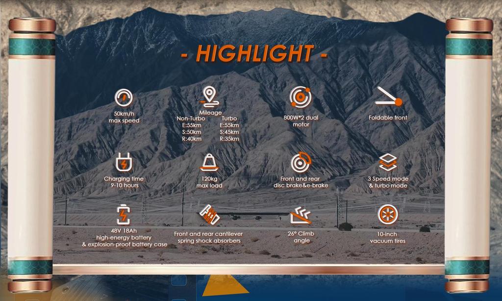 Foldable Electric Scooter Kukirin G2 Ultra, 1600W Motor, 48 V 18 Ah Battery, Top Speed 50km/h, Cruising Range 55km, 10-inch Tires