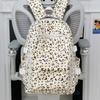 Schultasche Damen College-Stil Rucksack mit großem Fassungsvermögen 1011 neu Mittelschule Oberschule Einfach vielseitig Leopardenmuster Niedlicher Rucksack
