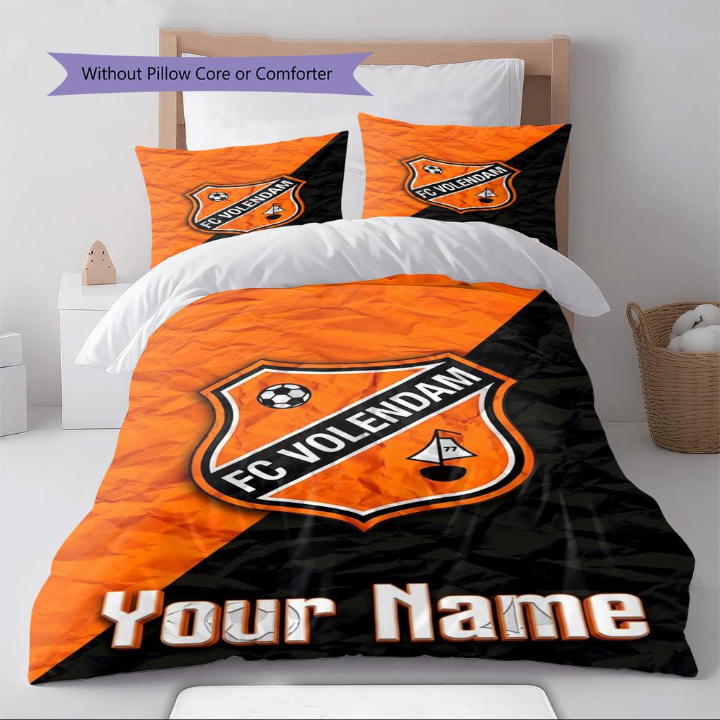 Name Custom FC Volendam Pattern Bedding Set Quilt Cover Pillowcase Home Decor Gift (1 * duvet cover + 2 * pillowcase, without core)