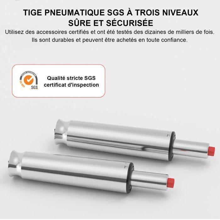 Chaise de bureau - Sevencomfort - Pivotante - Réglable en hauteur - Cuir microfibre - Noir