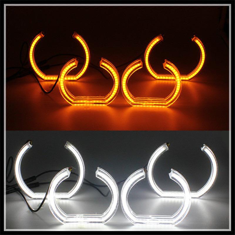 Universelle U-förmige Angel Eye Tagfahrlichter für E46: Weiß & Gelb
