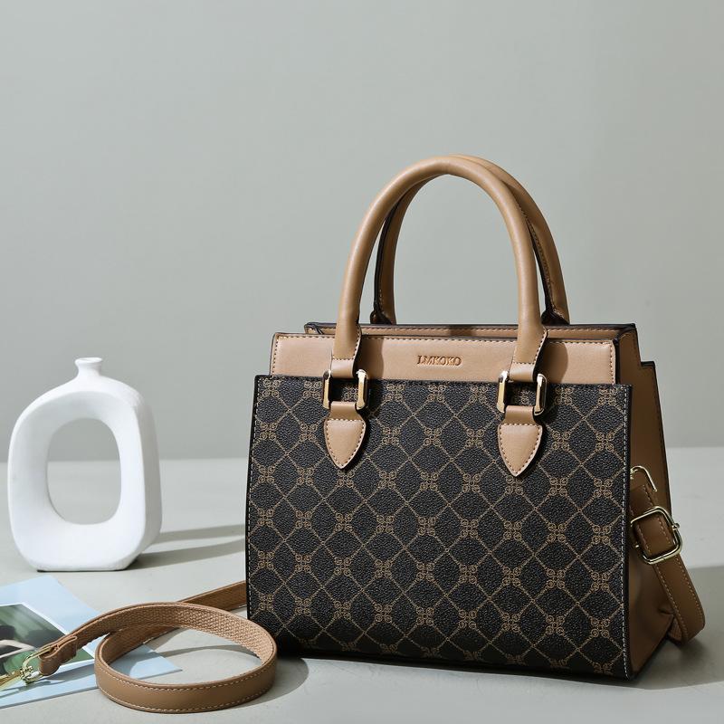 Handbag Classic Printed Women's Handbag Fashion Commuter Shoulder Bag Premium High Capacity Bag for Women