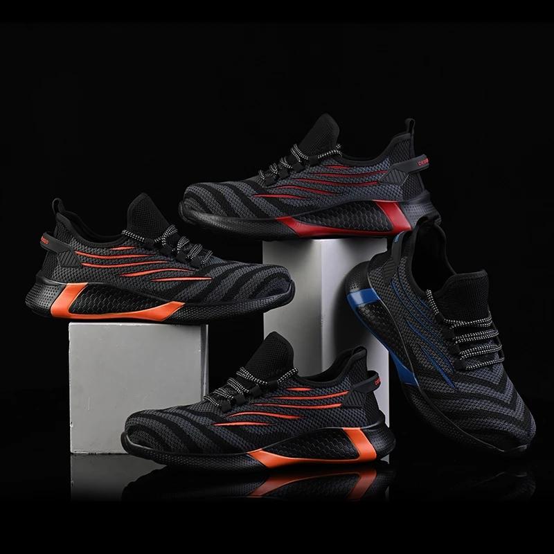 Men Safety Shoes Steel Toe Cap Anti-smashing Anti-piercing Men Work Shoes Fashion Lightweight Men Footwear