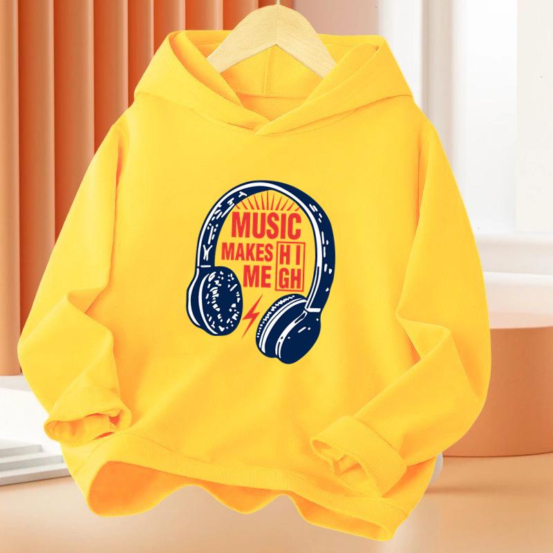 Gamer Gift Headset Kids Long Sleeve Hoodies Cool Spring Pullover Sweatshirts Boys Sportswears
