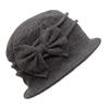 Womens Bell Beret Hat French elegant Vintage Floral Fleece Cloche Hat Classic Winter 1920s Bucket Hat