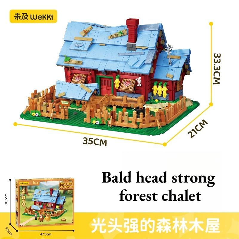 Wekki Boonie Bears Building Blocks Logger Vick Winter Forest Cabin Assembling Street Scene Model Toy Collectible Children s Gift NO BOX
