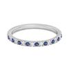 Blauer Saphir Eternity Bandring - 925 Sterlingsilber