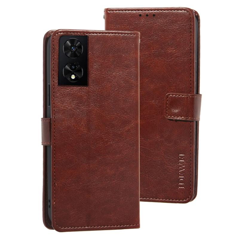 

IDEWEI For TCL 505 Case Crazy Horse Texture Leather Folio Phone Cover A