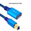 USB 3.0 Data Link Cable, Female-A to Type-B Male Route with 5 Gbps Transfer and Molded Strain Relief Both Cable Ends for Equipment