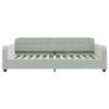 VidaXL Lit de repos gris clair 90x200 cm velours 354058