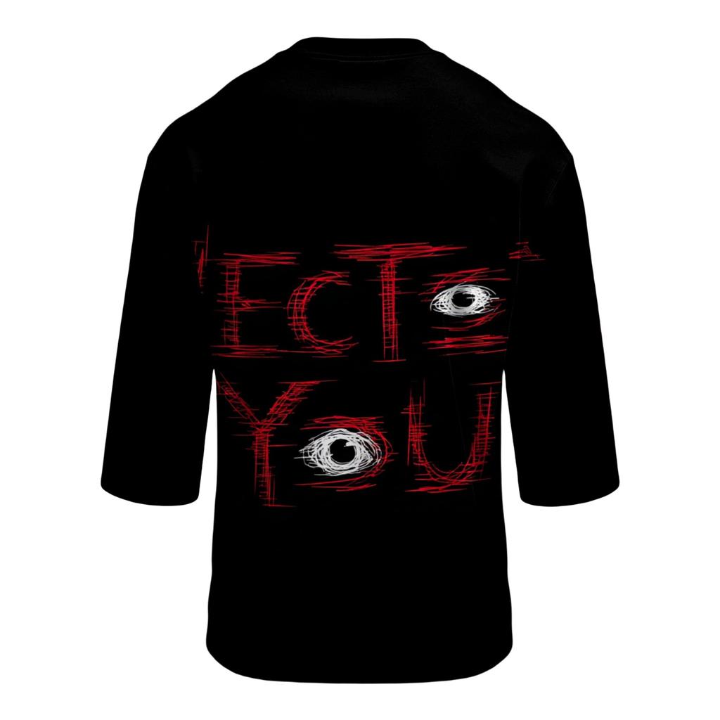 Men's Casual Halloween Graphic Crew Neck T Shirt Three Quarter Sleeve Top Lightweight Comfortable Fit