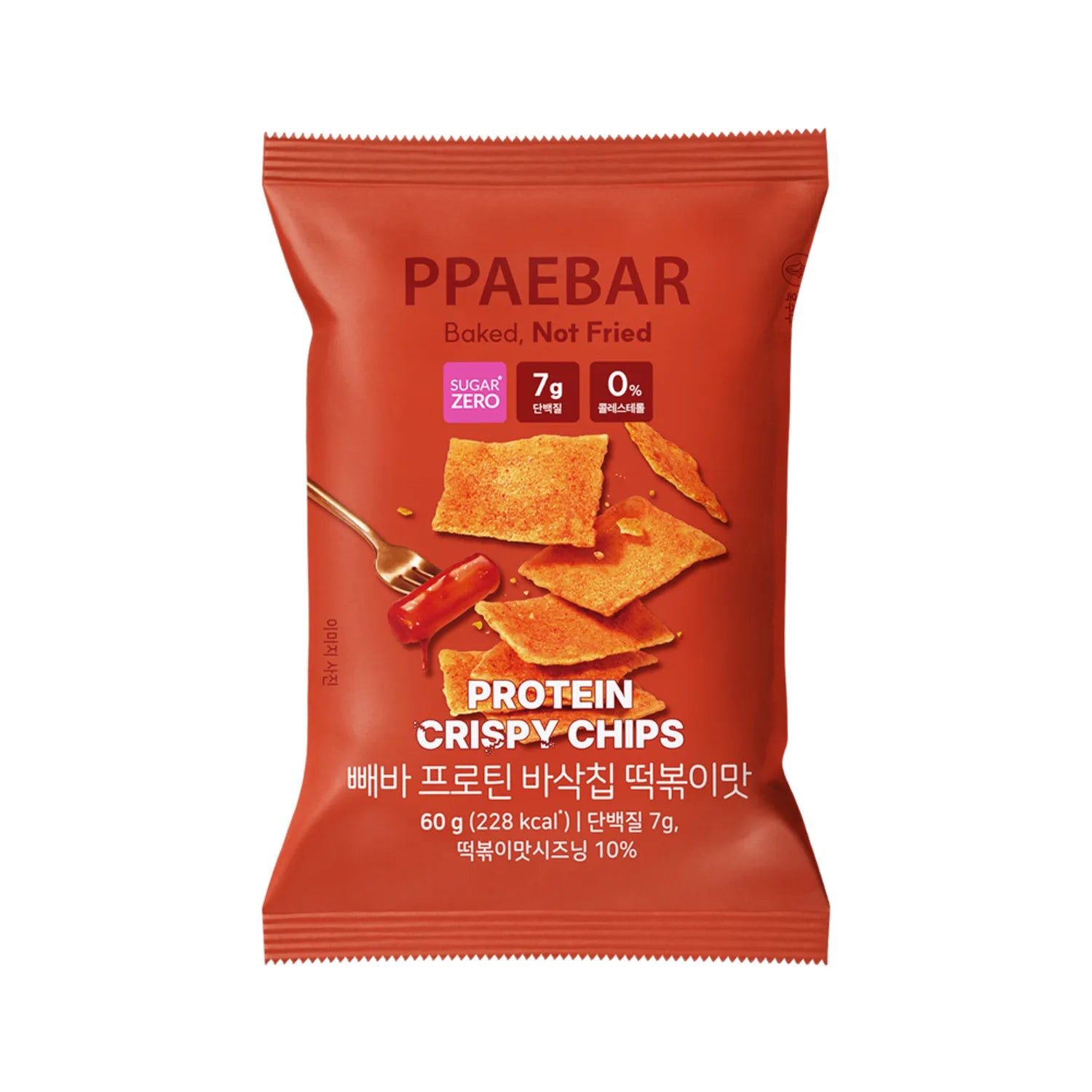 PPAEBAR Protein Crispy Chips #Tteokbokki 60g 60g