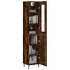 Highboard Smoked Oak 34.5 X 34 X 180 Cm Wood Based Panel
